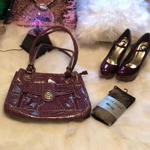 🎶🎶🎶Vegan Leather Purple Purse glam rock🎶🎶🎶